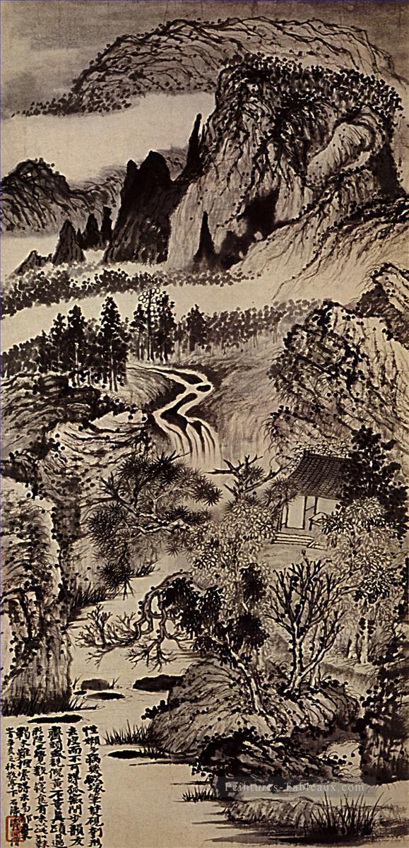 Shitao jinting montagnes en automne 1707 Peintures à l'huile